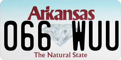 AR license plate 066WUU