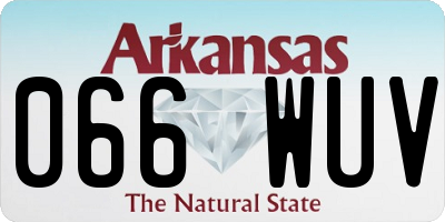 AR license plate 066WUV