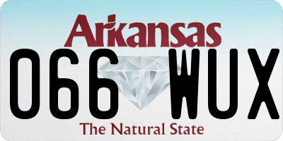 AR license plate 066WUX
