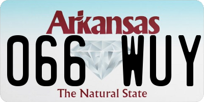 AR license plate 066WUY