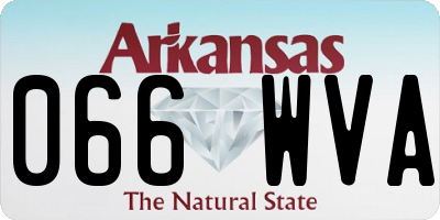 AR license plate 066WVA