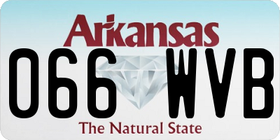 AR license plate 066WVB
