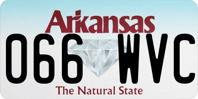 AR license plate 066WVC