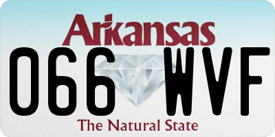 AR license plate 066WVF