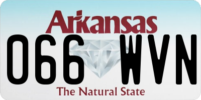 AR license plate 066WVN