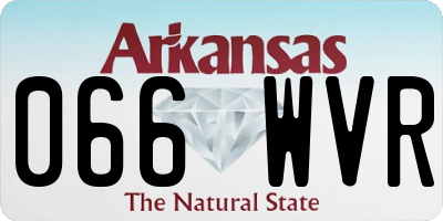 AR license plate 066WVR