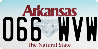 AR license plate 066WVW
