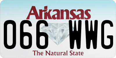 AR license plate 066WWG