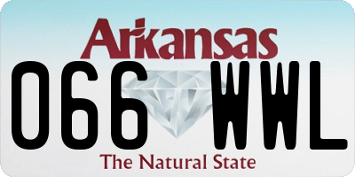 AR license plate 066WWL