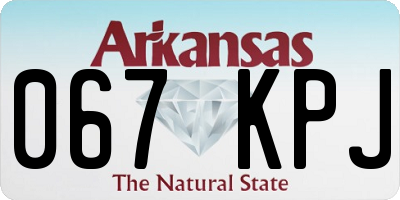 AR license plate 067KPJ