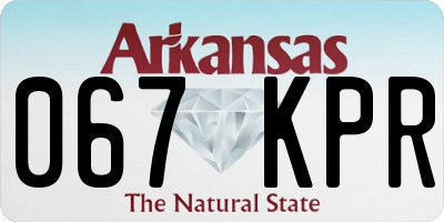 AR license plate 067KPR