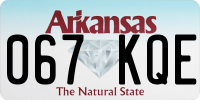 AR license plate 067KQE