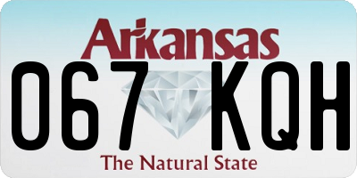 AR license plate 067KQH