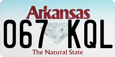 AR license plate 067KQL