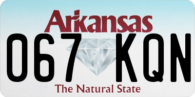 AR license plate 067KQN