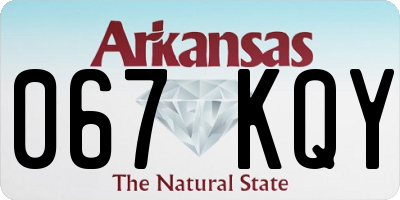 AR license plate 067KQY
