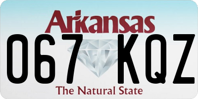 AR license plate 067KQZ