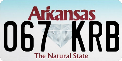 AR license plate 067KRB