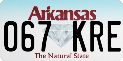 AR license plate 067KRE