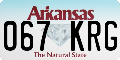 AR license plate 067KRG