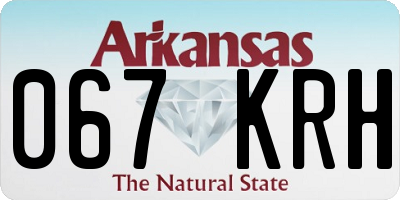 AR license plate 067KRH