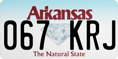 AR license plate 067KRJ