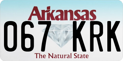AR license plate 067KRK