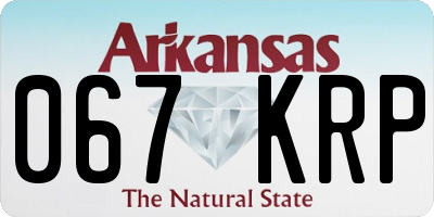AR license plate 067KRP