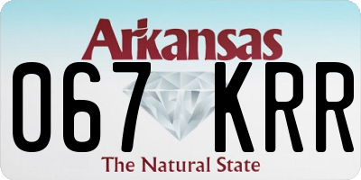 AR license plate 067KRR