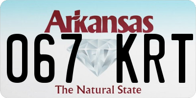 AR license plate 067KRT