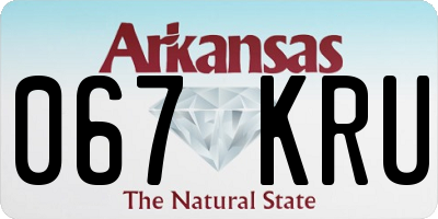 AR license plate 067KRU