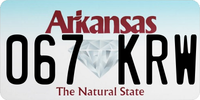 AR license plate 067KRW