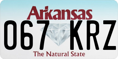 AR license plate 067KRZ