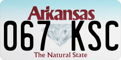 AR license plate 067KSC