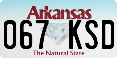AR license plate 067KSD