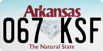 AR license plate 067KSF