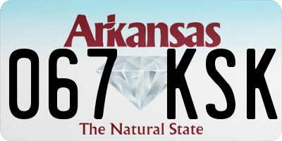 AR license plate 067KSK