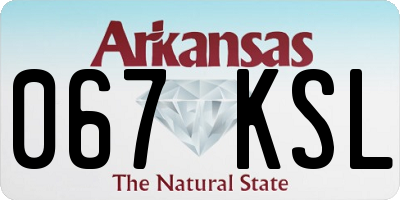 AR license plate 067KSL