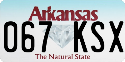 AR license plate 067KSX