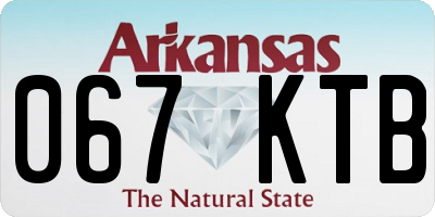 AR license plate 067KTB