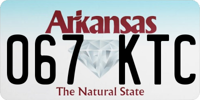 AR license plate 067KTC
