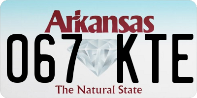 AR license plate 067KTE