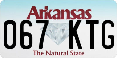 AR license plate 067KTG