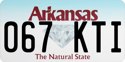 AR license plate 067KTI