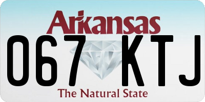 AR license plate 067KTJ