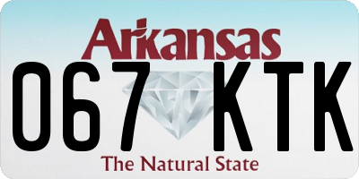 AR license plate 067KTK