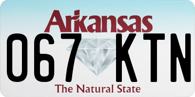 AR license plate 067KTN