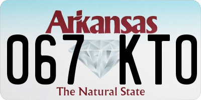 AR license plate 067KTO