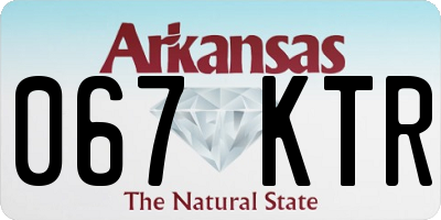 AR license plate 067KTR