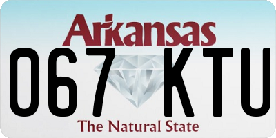 AR license plate 067KTU